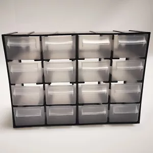 Sichtlagerkasten 16 Boxen Sortimentskasten Organizer Kleinteilemagazin Einschub - Bild 1 von 2