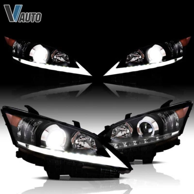 2*VLAND Headlights Front Lamps Fit For 2010-2012 Lexus ES 350 Black Housing 2PCS - Image 1 of 4