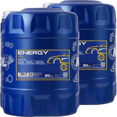 2x 20L MANNOL ENERGY 5W30 MOTORÖL passend für VW 505.00 BMW LL-98 MB 229.5