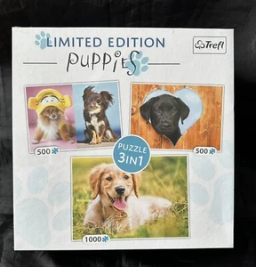 BRAND NEW SEALED Trefl Limited EDITION Puppies 3 in 1 Jigsaw Puzzle Boxed - Picture 1 of 1