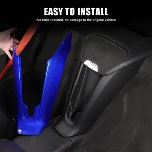 Blue Dry Carbon For Corvette C8 2020-24 Car Rear Waterfall Cover Decorative Trim - Picture 1 of 13