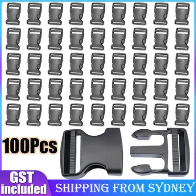 100Pcs 15mm quick side release buckles - Paracord buckle Strap Fastener Webbing - image 1 of 4