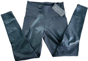 BODY LANGUAGE SPORTSWEAR size XS Black Shimmer Capri Leggings NWT - Picture 1 of 7
