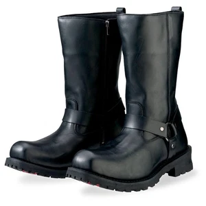 Z1R Mens Riot Waterproof Leather Motorcycle Boots - Black - Size 12 - Picture 1 of 2