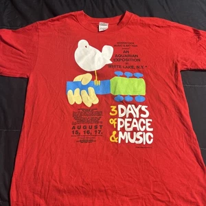 Vintage 2000 Woodstock Music Art Festival 3 Days of Peace & Music T Shirt Size M - Picture 1 of 5