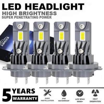 H7 LED Headlight for Ford Buick Regal TourX 2018 2019 2020 High Low 3600000LM - Image 1 of 4