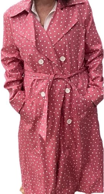 Gabardina rosa vintage clásica oficina sirena ropa de oficina caprichosa Foto 1 de 4