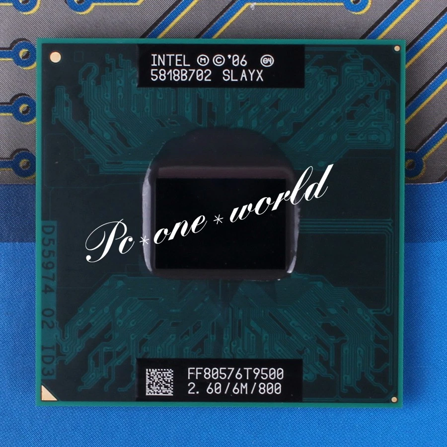 100% OK SLAYX Intel Core 2 Duo T9500 2.6 GHz Dual-Core Laptop Processor CPU - Image 1 of 1