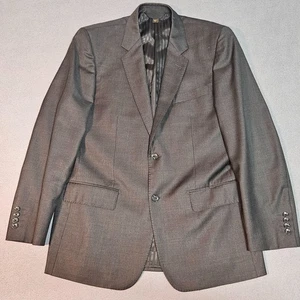 Baroni Couture Men's 40R Suit Jacket Super 150s Wool Charcoal Blazer Sport Coat - Picture 1 of 9