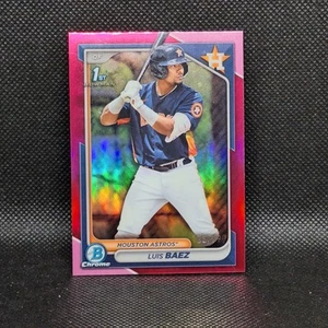 2024 Bowman Chrome Luis Baez Fuchsia Refractor 1st Bowman #/199 #BCP-66 Astros - Picture 1 of 2