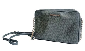 Michael Kors Jet Set Crossbody Bag Repeating Logo Chain Strap Handtasche - Bild 1 von 12