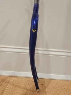 Casati Columbus Steel Fork – 1" Threadless, 187mm Steerer, Blue/Yellow Decal - Image 1 of 4