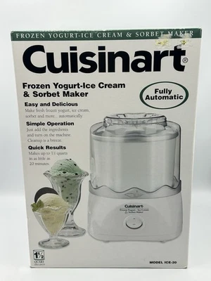 Cuisinart Frozen Yogurt, Ice Cream & Sorbet Maker 1.5 quarts  New in Box - Image 1 of 4