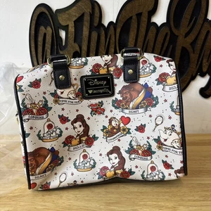 Bolso de mano Loungefly Disney La Bella y la Bestia Tatoo Bella AOP Mrs Potts - Imagen 1 de 8
