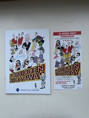 FORBIDDEN BROADWAY The musical THEATRE PROGRAMME  BEN LEWIS  - Image 1 of 4