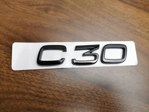 Emblème Lettrage C30 Noir Brillant Volvo Coffre Arrière 117x29mm - Imagen 1 de 2