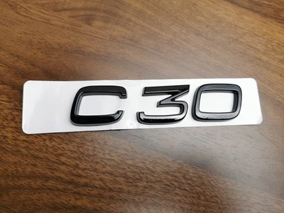 Emblème Lettrage C30 Noir Brillant Volvo Coffre Arrière 117x29mm - Imagen 1 de 2