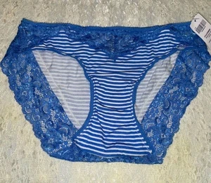 Panty Hipster Soma Abrazable Encaje S M Rayas Nómadas Azul - Imagen 1 de 3