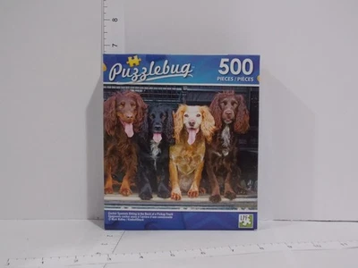 Puzzlebug 500 Piece Puzzle – Cocker Spaniels in Truck – LPF Jigsaw Puzzle – New - Image 1 of 2