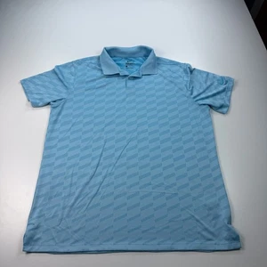 Camisa Polo de Golf Nike Para Hombres Grande Azul Geométrica Dri Fit Ligera Informal - Imagen 1 de 10