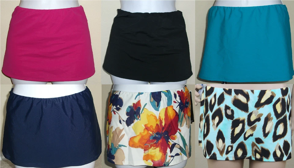 Calça de biquíni com saia de banho BE CREATIVE genuína nova com etiquetas em preto/rosa, tamanho 8-12 - Imagem 1 de 1