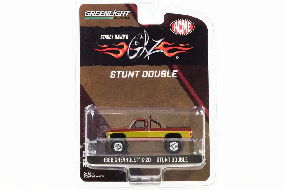 1:64 Stacey David's Gearz 1986 Chevrolet K-20 Stunt Double Greenlight - Immagine 1 di 1