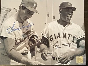 Sandy Koufax , Willie Mays Autographed Signed 8x10 Photo.HOF. With COA - Picture 1 of 2