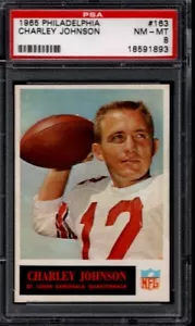 PSA 8 - 1965 Philadelphia #163 Charley Johnson St. Louis Cardinals - Foto 1 di 2