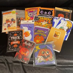 Lot of New & Vintage Halloween Greeting Cards, Treat Bags, & Party Napkins - Picture 1 of 14