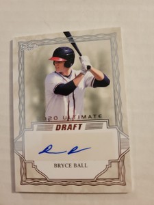 2020 Leaf Ultimate Draft Baseball BRYCE BALL RC Auto BA-BB3