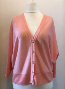 M&Co Batwing Cardigan Sweater 3/4 Sleeve Light 10-18 Uk £22.49 Apricot or Khaki - Picture 1 of 14