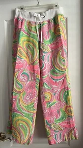 Lilly Pulitzer Beach Pants Linen Size Large EUC - Picture 1 of 9