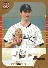 2005 Bowman Gold #56 Jeff Francis Colorado Rockies