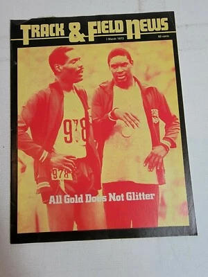 Vintage 1970s Track Field News Magazine All Gold Does Not Glitter 1973 Adidas Ad - Image 1 of 3