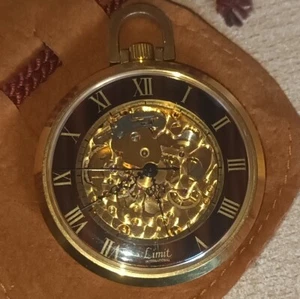 VINTAGE LIMIT INTERNATIONAL 17 JEWELS SWISS INCABLOC GOLD PLATED POCKET WATCH - Picture 1 of 5