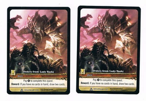 WORLD OF WARCRAFT (WOW) PEDIDO DE DAMA TARJETA VASHJ (X2) - P&P GRATIS - Imagen 1 de 1