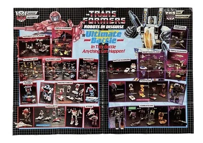 Vintage 1980s Transformers Robots Generation 1 Ultimate Battle Product Poster - Image 1 of 4