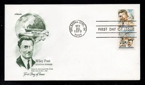 First Day Cover Scott # C96a, 25¢ Wiley Post, 1979, with Art Craft Cachet - Picture 1 of 2