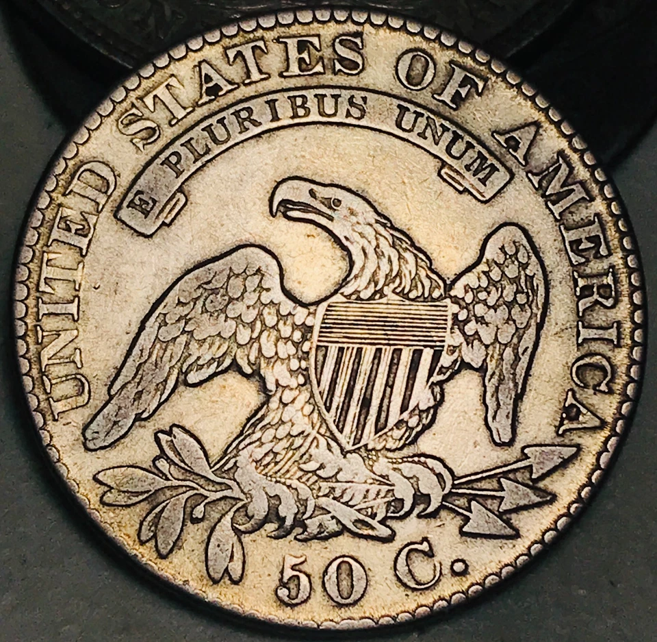 Moneda de medio dólar busto tapado 1829 50C elección sin clasificar 90 % plata de Estados Unidos CC24973 Foto 1 de 4