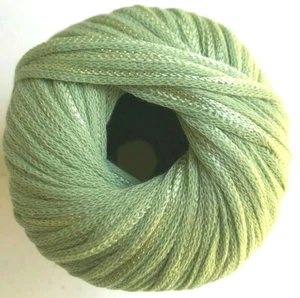 Reynolds BONNIE #04 Sage Green Ribbon Yarn Skein Bulky Cotton Tape Matte Shiny - Picture 1 of 4