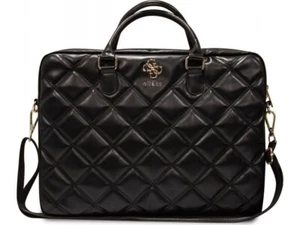 Genuine Guess Quilted Grained Computer Bag 16" Black for laptop MacBook - Picture 1 of 3