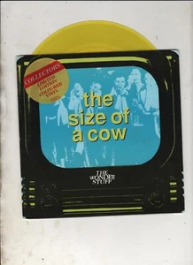 WONDER STUFF The Size of a Cow AUSSIE 7" VINYL w/PS 90s INDIE ROCK Yellow Vinyl - Imagen 1 de 1
