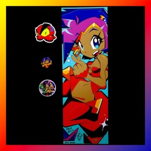 SDCC 2024 SHANTAE Signed ART PRINT Erin MATT BOZON Button STICKER Set SOLD OUT - Picture 1 of 6