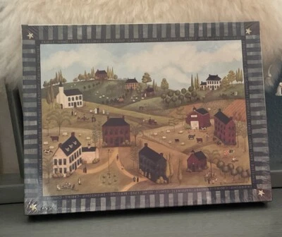 NEW Springbok 500 Piece Puzzle Happy Homes PZL4519 Village D'Antan Primitive - Image 1 of 4