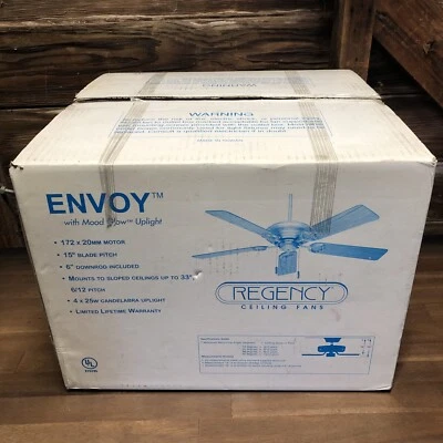 VINTAGE REGENCY  ENVOY Ceiling Fan  Model EN-BNZ Bronze (motor only, no blades) - Image 1 of 4