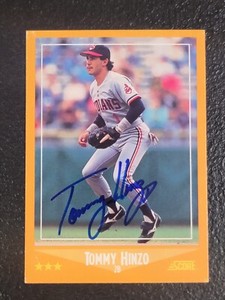 Tommy Hinzo 1988 Score #567 IP Vintage Auto Signed Card