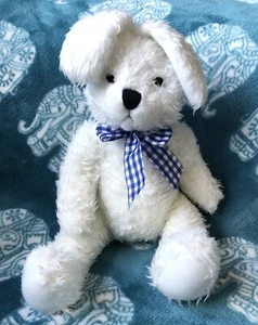 Yves Rocher White Bunny Rabbit Soft Plush Toy Cuddly Comforter From France - Picture 1 of 6