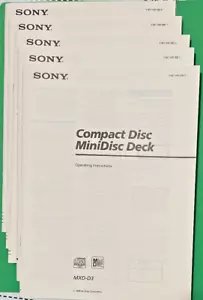 Manuali istruzioni NUOVI in ITALIANO, Inglese+6 del CD/Minidisc SONY MXD-D3 - Foto 1 di 8