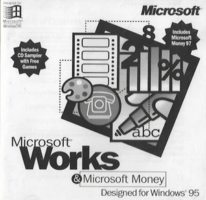 Microsoft Works & Money 97 mit Spiele Sampler Word Windows PC CD-ROM (1996) - Bild 1 von 1
