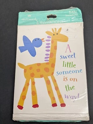 Hallmark Baby Shower Invitations  Pack of 8 Giraffe “A Sweet Little Someone” - Image 1 of 4